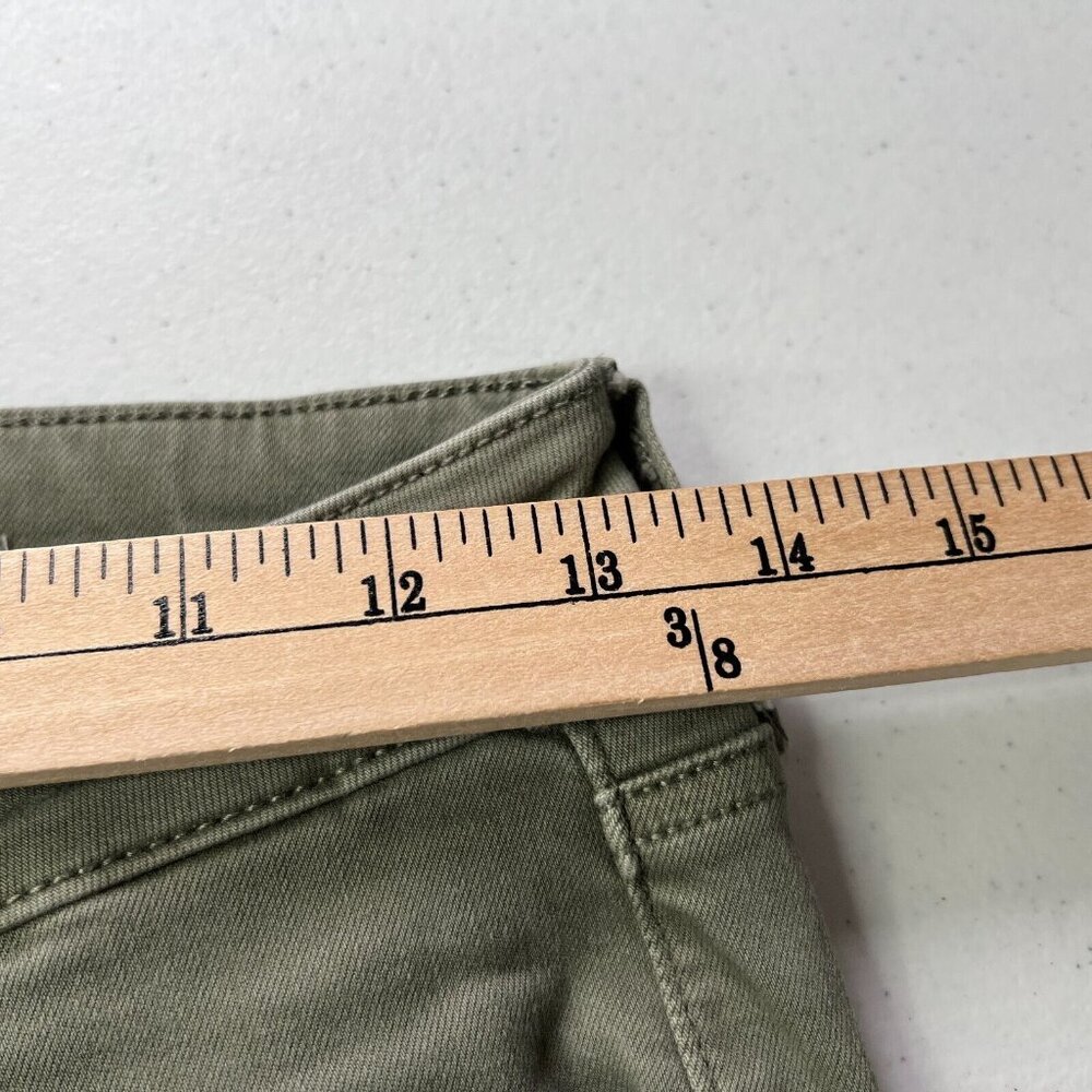 American Eagle Jegging Jeans Womens 6 Long Olive Drab Green Super Stretch Denim - Picture 8 of 11